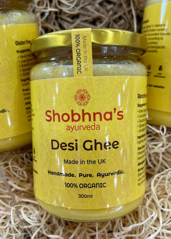 Pure Organic Desi Ghee | Handcrafted in the UK | Made from Grass-Fed British Cow's Milk | Gluten Free | For Vegetarians | Keto Friendly | Gut Health | 300ml