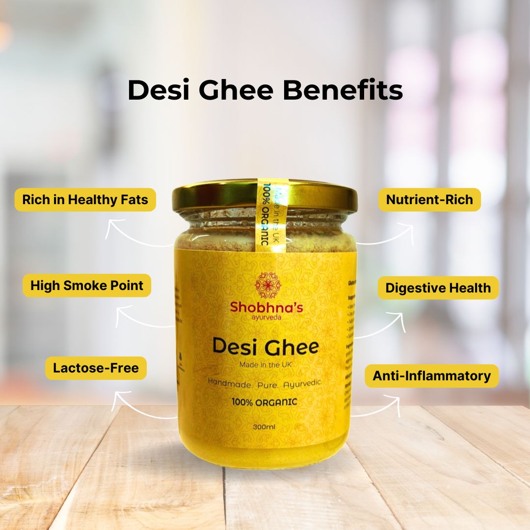 Authentic desi ghee made in the UK from grass-fed British cows, keto-friendly and suitable for vegetarians.